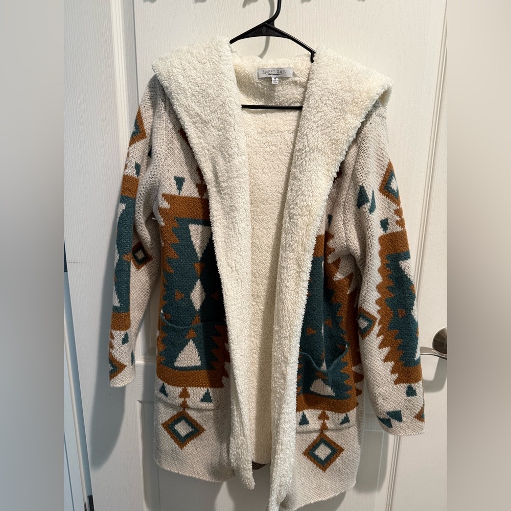 Sweet Rain Cream Fuzzy Jacket